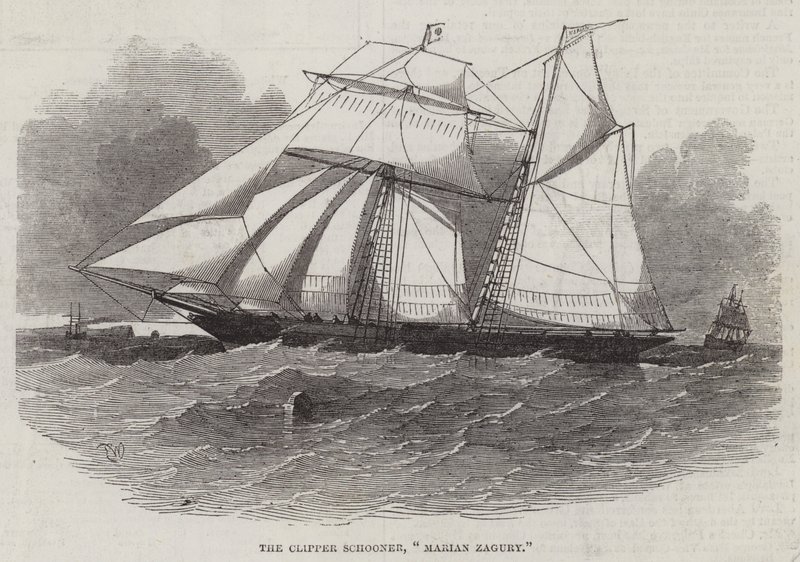 The Clipper Schooner, Marin Zagury af Edwin Weedon