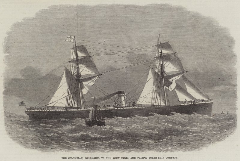 Colombian, der tilhører West India and Pacific Steam-Ship Company af Edwin Weedon