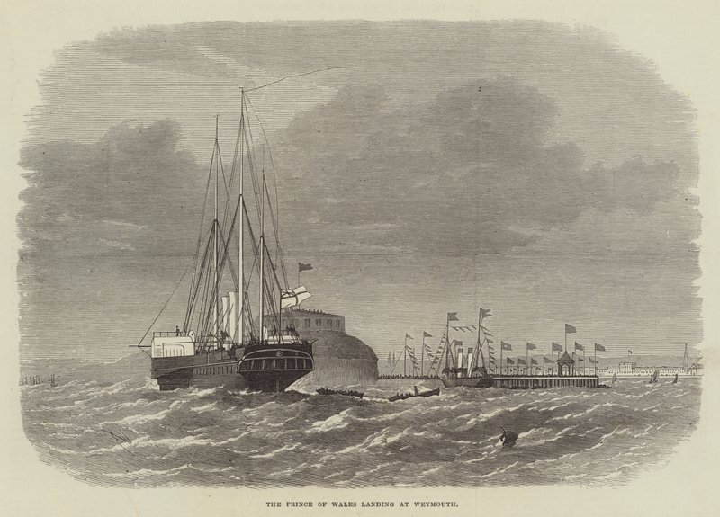 Prinsen af Wales lander i Weymouth af Edwin Weedon