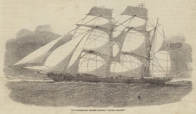 Sunderland Clipper Barque, Flying Dragon af Edwin Weedon