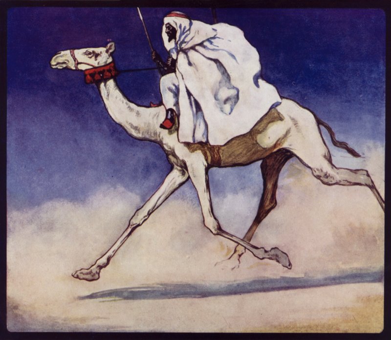 Racing Camel (farve litho) af Edwin Noble