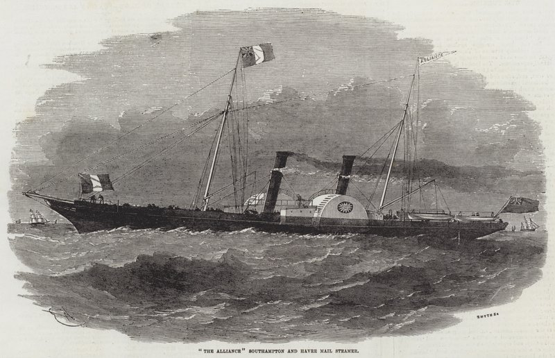 Alliance Southampton og Havre Mail Steamer af Edwin Weedon