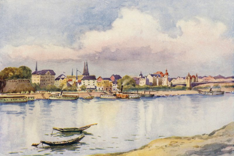 Rhinen: Bonn (farvelitografi) af Effie Jardine