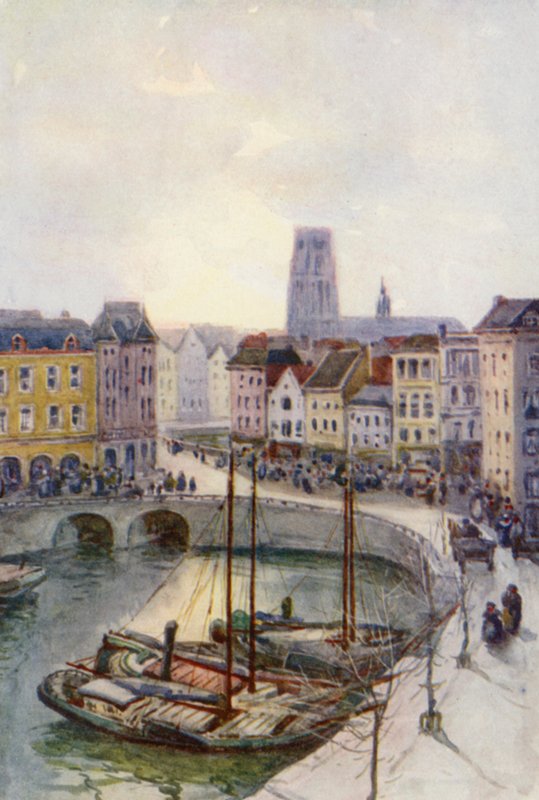 Rhinen: Rotterdam (farvelitografi) af Effie Jardine