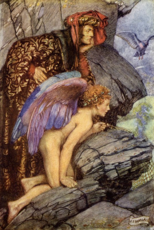 En lys kvinde (farve litho) af Eleanor Fortescue Brickdale
