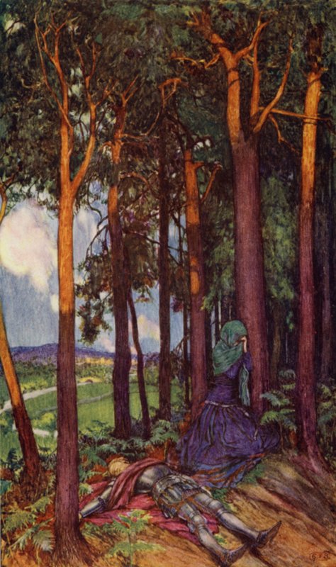 Enid (farve litho) af Eleanor Fortescue Brickdale