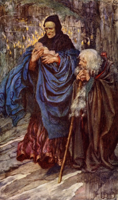 Guinevere (farve litho) af Eleanor Fortescue Brickdale