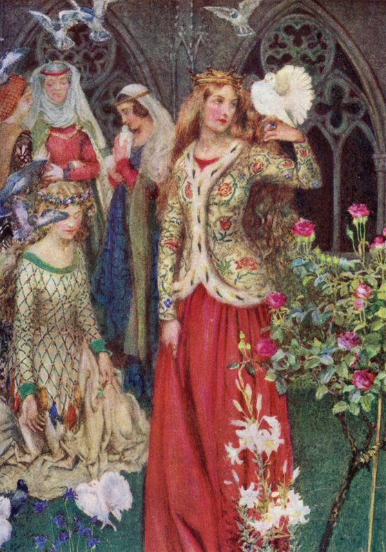 Guinevere (farve litho) af Eleanor Fortescue Brickdale