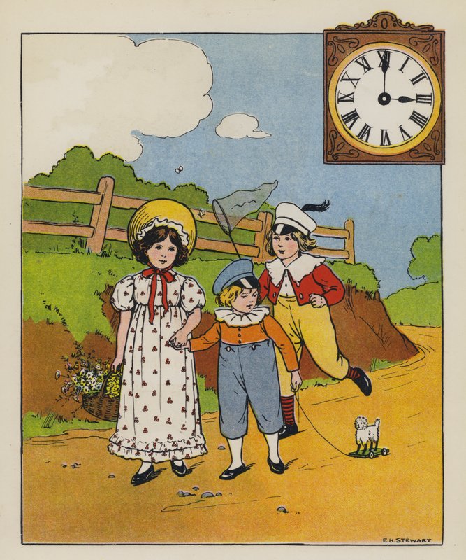Gåtid (farve litho) af Elise H. Stewart