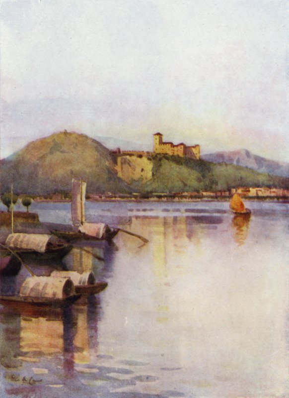 Angera, Lago Maggiore (farve litho) af Ella Du Cane