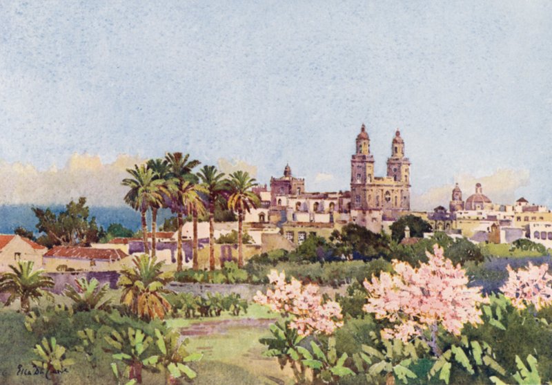 Las Palmas (farve litho) af Ella Du Cane