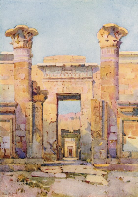 Medinet-Habu (Sort Litho) af Ella Du Cane