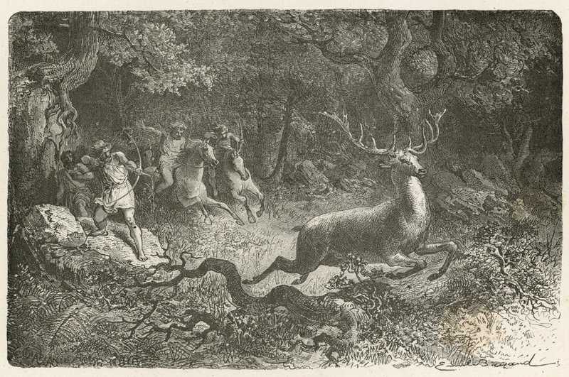 Jagt i bronzealderen af Emile Antoine Bayard