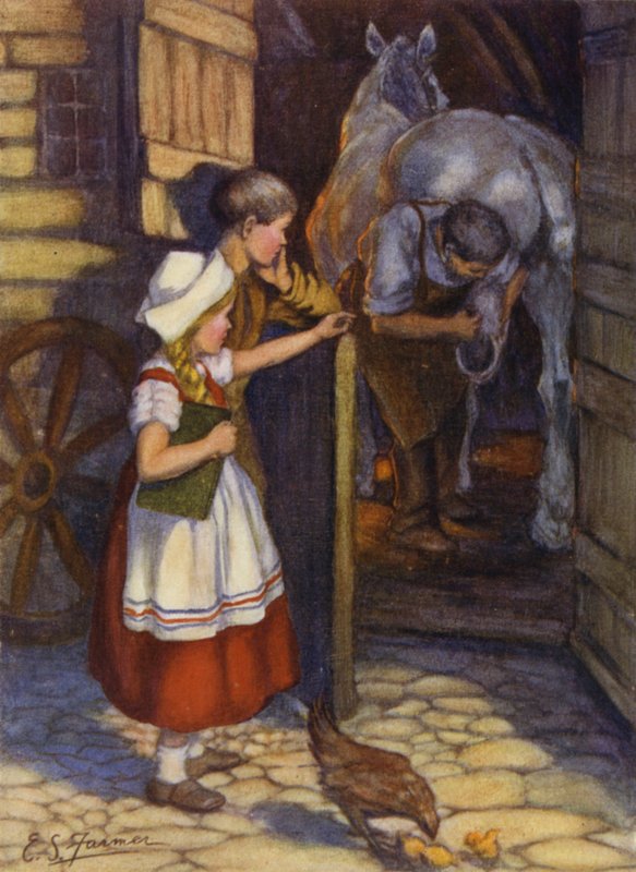 Evangeline og Gabriel i smedjen af Emily Farmer
