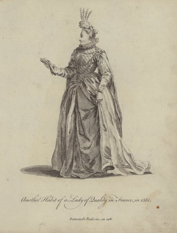 En anden vane for en dame af kvalitet i Frankrig i 1581 af English School