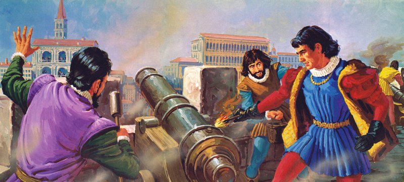 Benvenuto Cellini, guldsmed med ansvar for kanonerne af English School