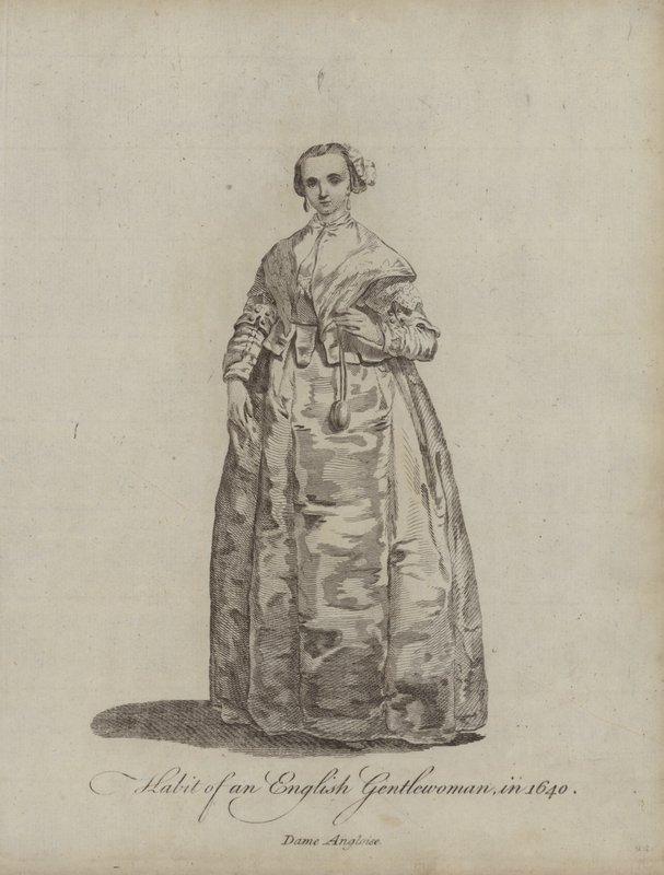 En engelsk Gentlewomans vane i 1640 af English School