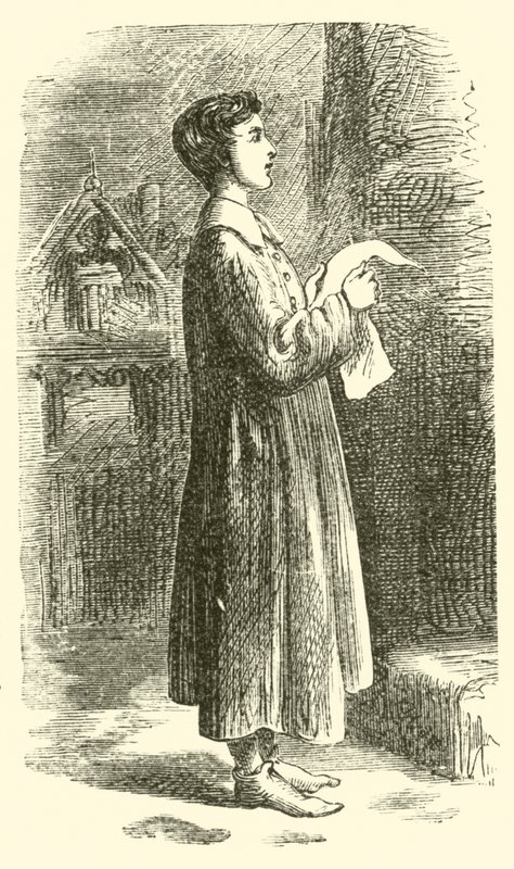 Martin Luther synger i Eisenachs gader om brød af English School
