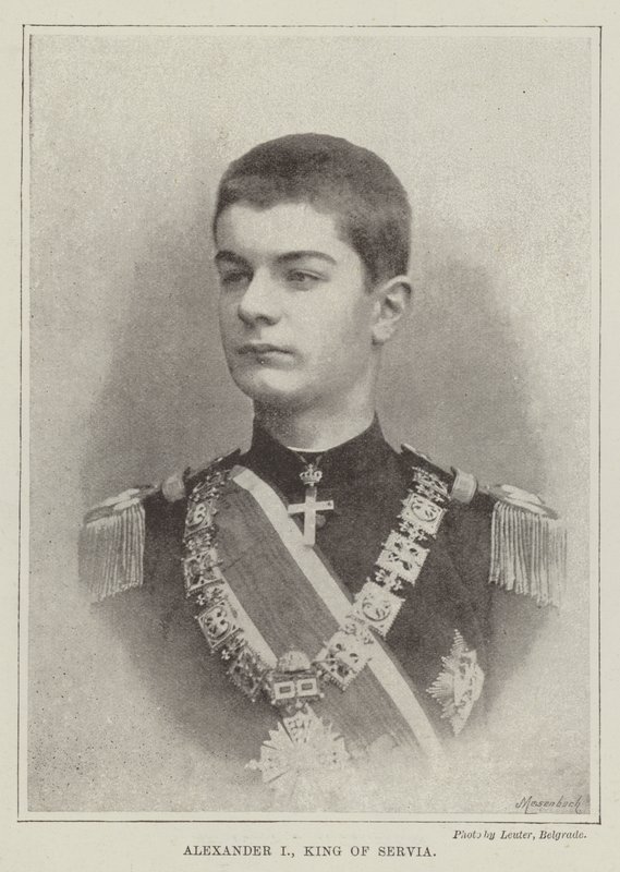 Alexander I, konge af Servien af English Photographer