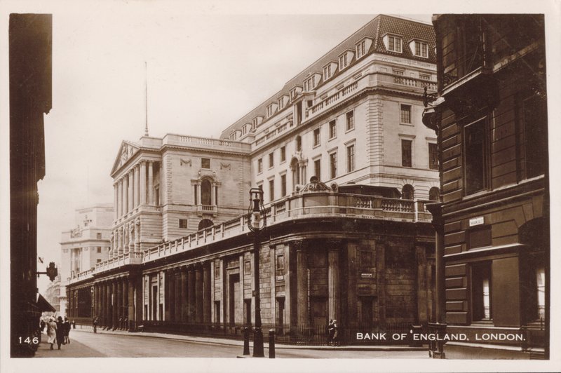 Bank of England, London (s/h-billede) af English Photographer