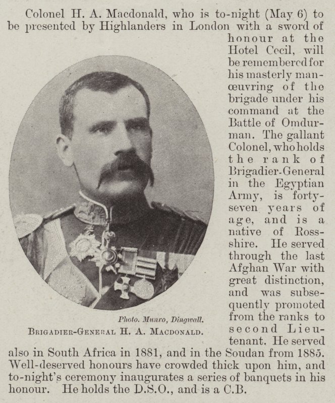 Brigadegeneral HA Macdonald af English Photographer