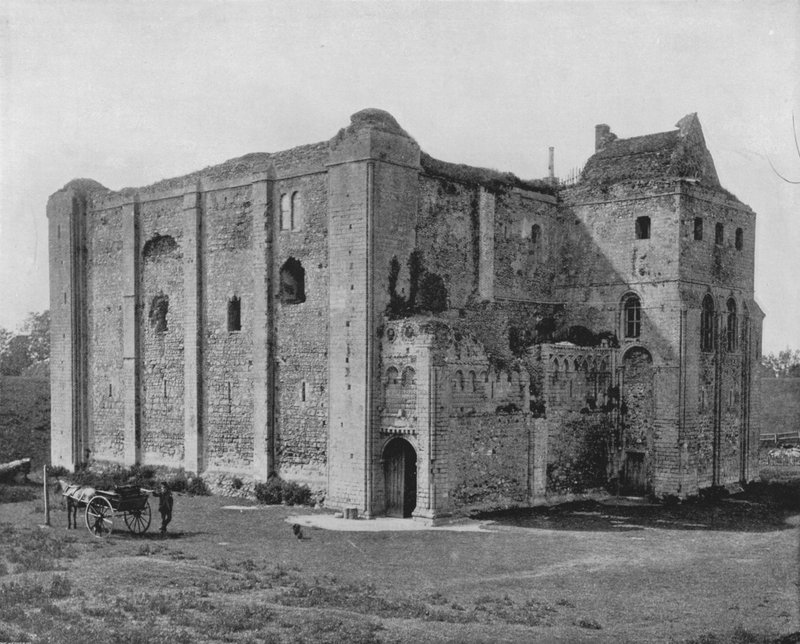 Castle Rising (s/h-billede) af English Photographer