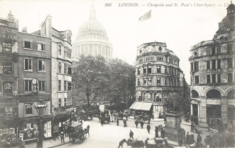 Cheapside og St Pauls kirkegård af English Photographer