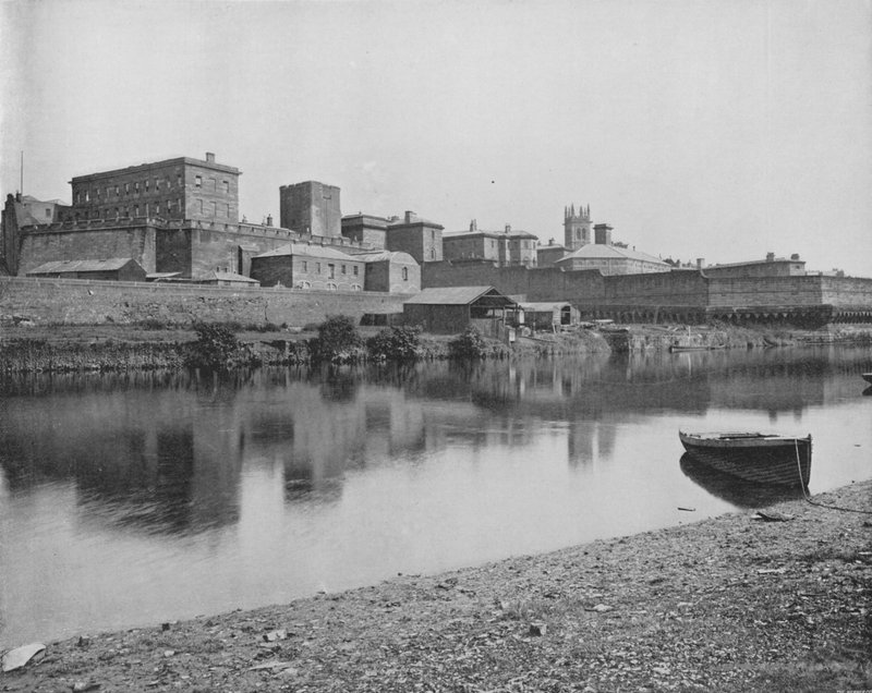 Chester Castle (s/h-billede) af English Photographer