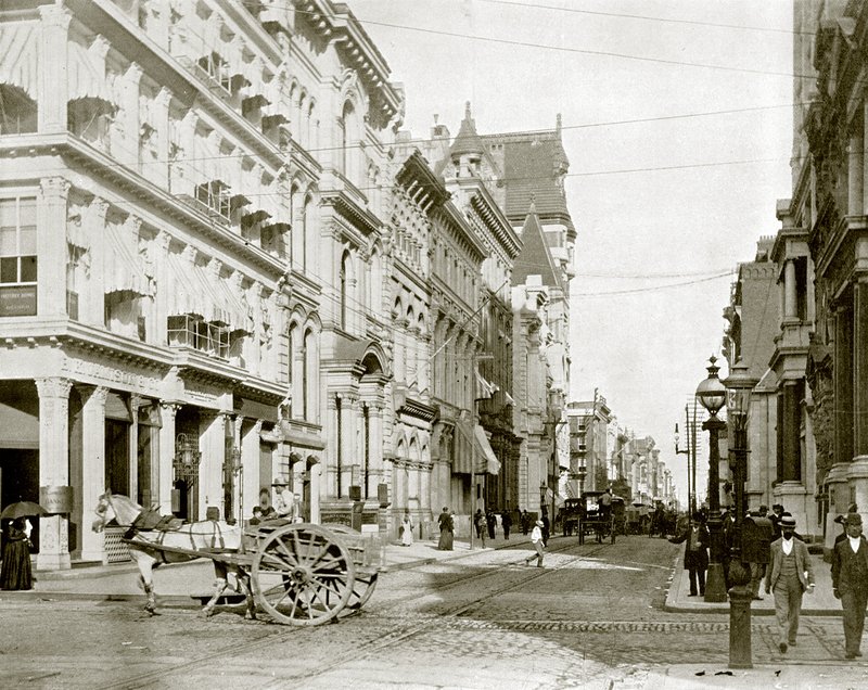Chestnut Street, Philadelphia (s/h-billede) af English Photographer