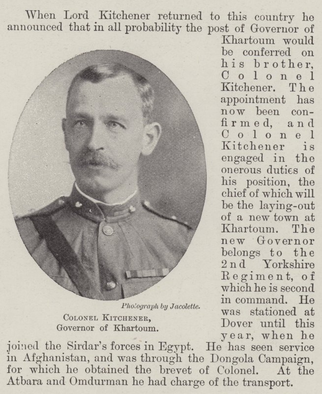 Oberst Kitchener, guvernør i Khartoum af English Photographer