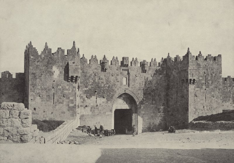 Damaskus-porten, der åbner mod Nazareth af English Photographer