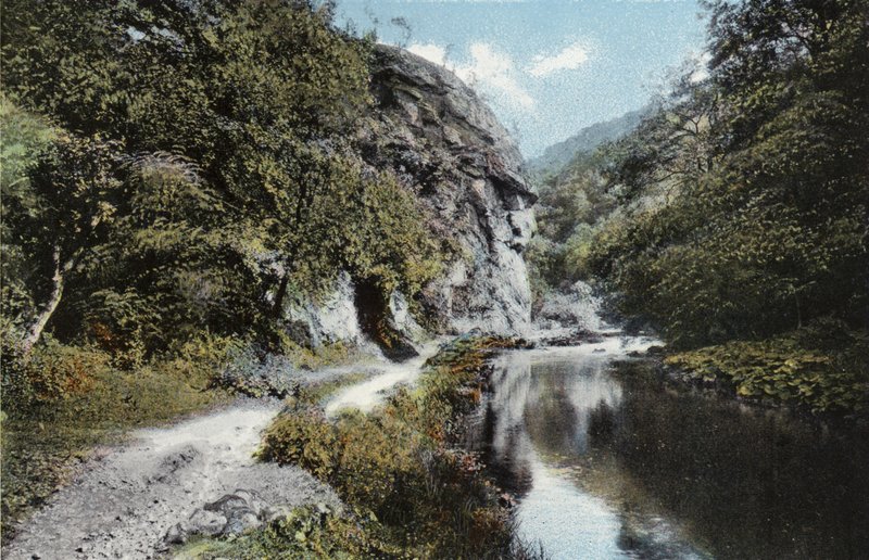 Dovedale, klippen med løveansigt af English Photographer