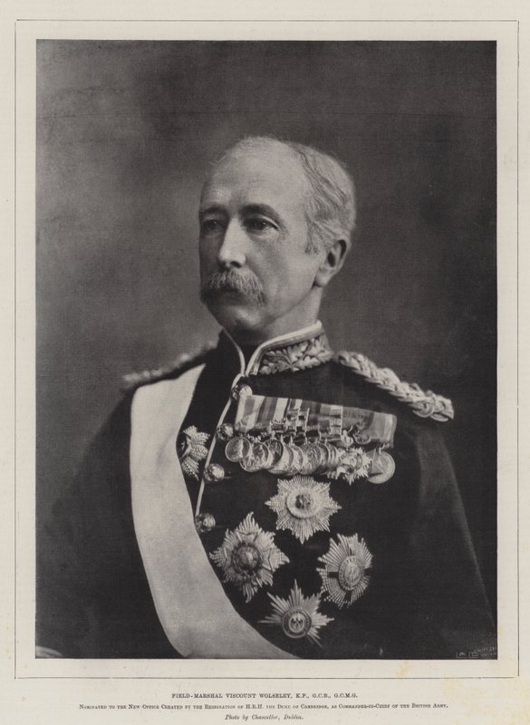 Feltmarskal Viscount Wolseley, KP, GCB, GCMG af English Photographer
