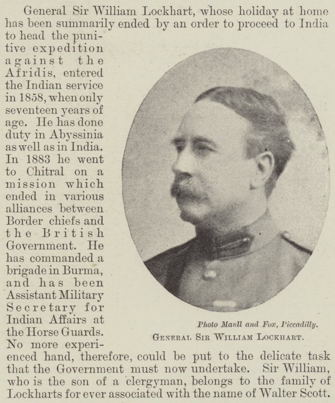 General Sir William Lockhart af English Photographer