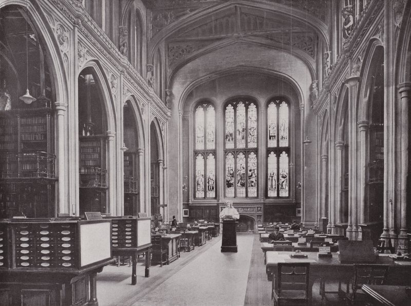 Guildhall Library, med buste af Chaucer af English Photographer