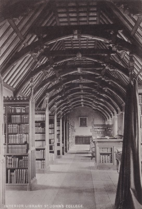 Interiørbibliotek St Johns College af English Photographer