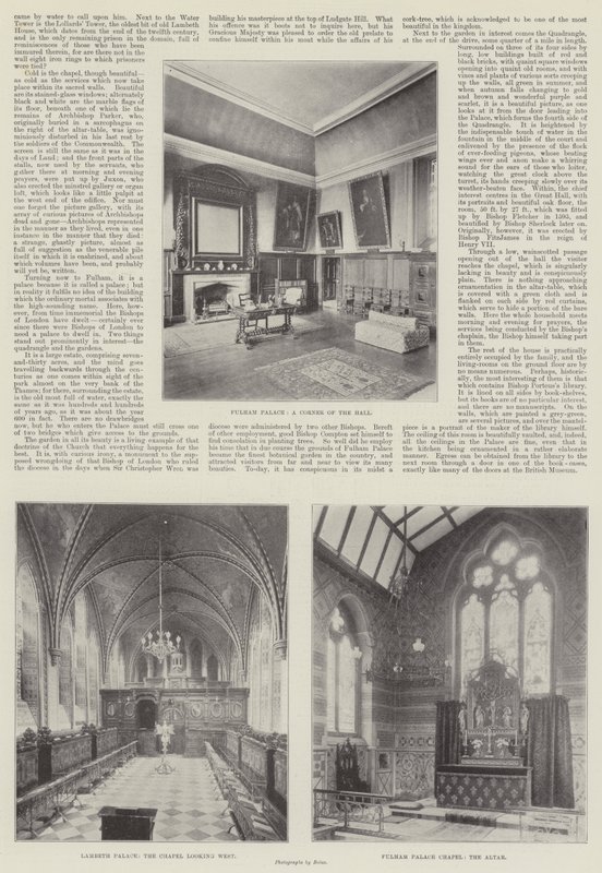 Lambeth og Fulham Palaces af English Photographer