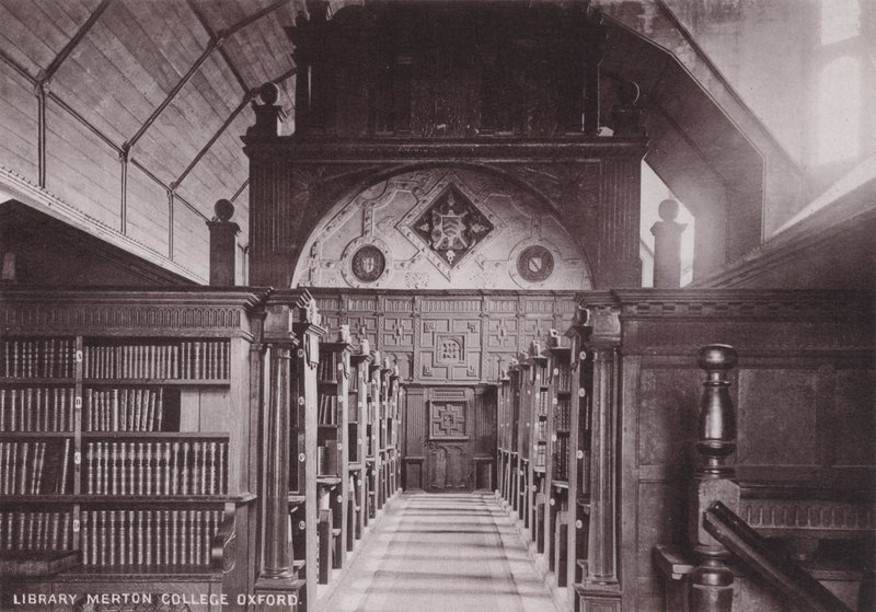 Bibliotek Merton College Oxford af English Photographer