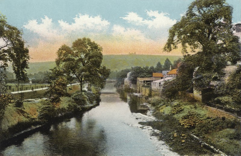 Matlock Bridge, ved floden Derwent af English Photographer