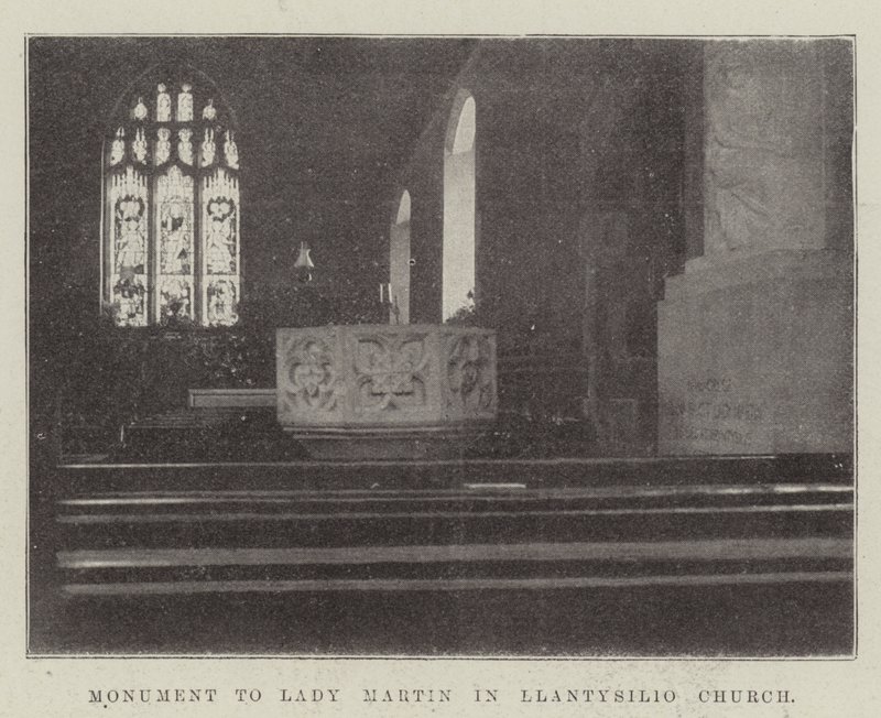 Monument til Lady Martin i Llantysilio Kirke af English Photographer