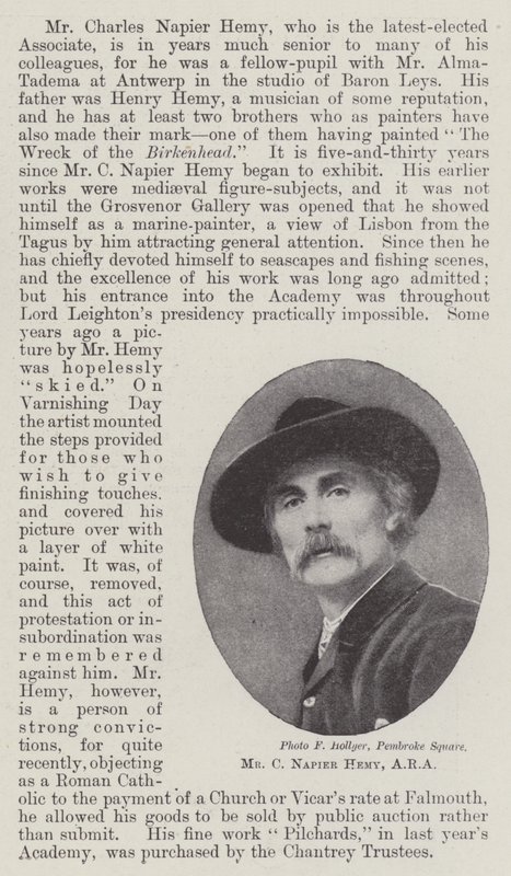 Mr. C Napier Hemy, ARA af English Photographer