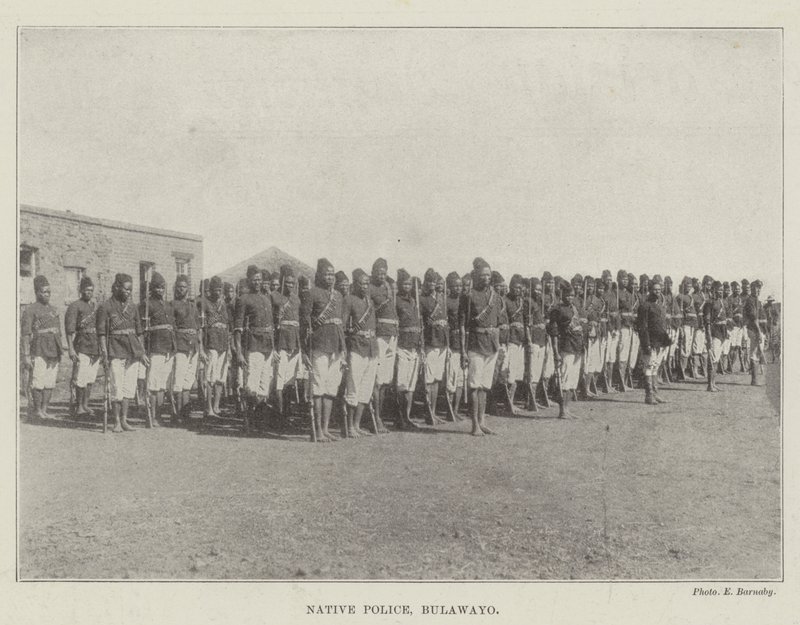 Indfødt politi, Bulawayo af English Photographer