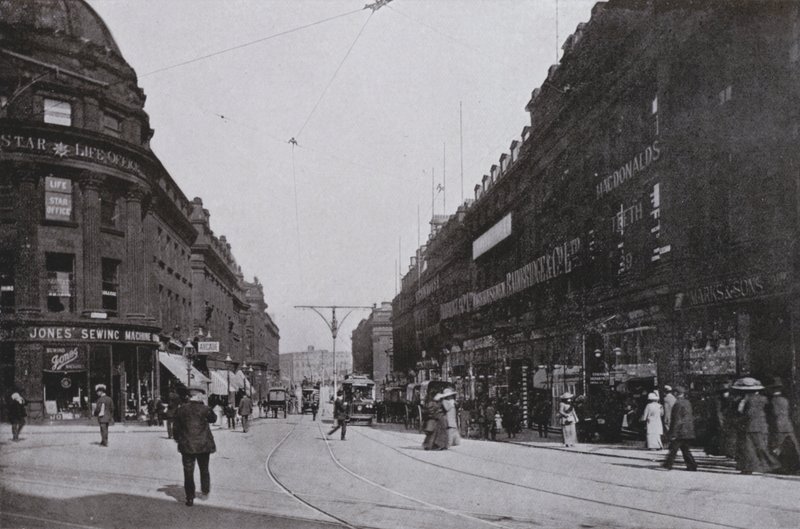 Newcastle, Market Street (s/h-billede) af English Photographer