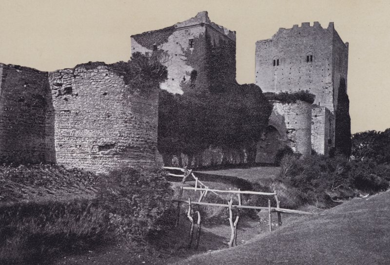 Portchester Castle (s/h-billede) af English Photographer