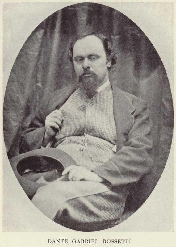 Portræt af Dante Gabriel Rossetti af English Photographer