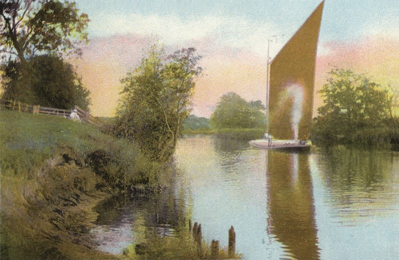 Postwick Reach, Whitlingham, nær Norwich af English Photographer