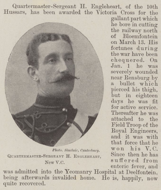 Kvartermester-sergent H Engleheart, New VC af English Photographer