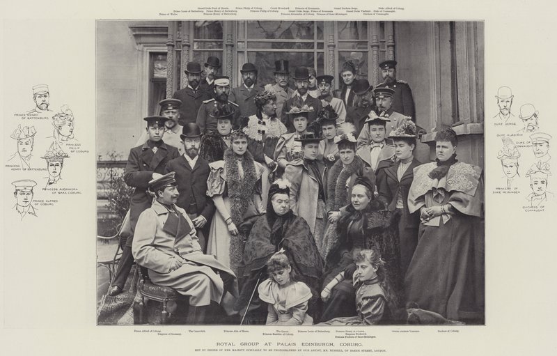Royal Group i Palais Edinburgh, Coburg af English Photographer