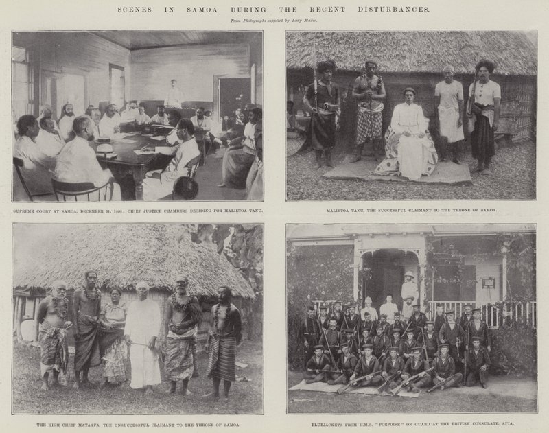 Scener i Samoa under de seneste uroligheder af English Photographer