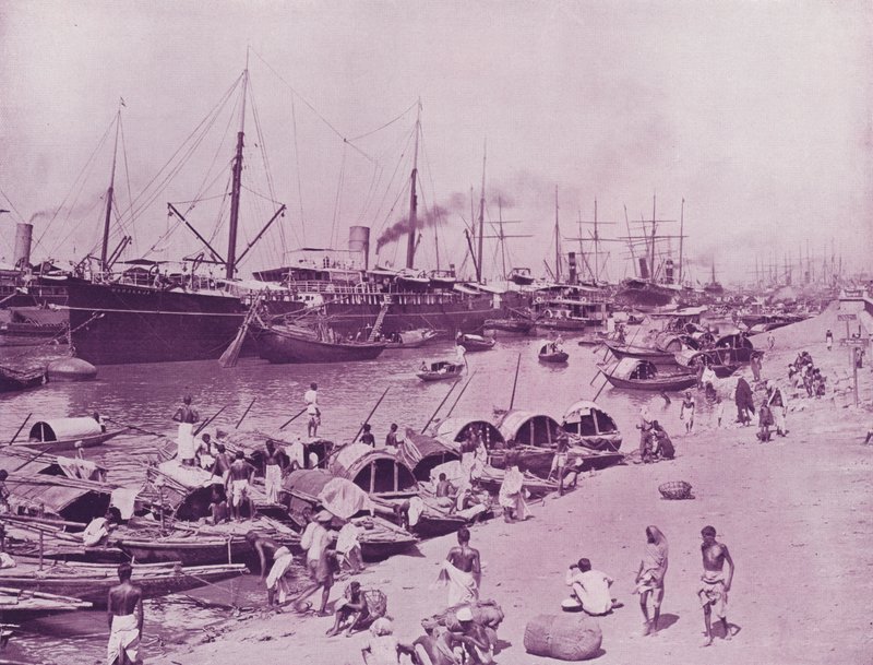 Forsendelse i Hooghly, Calcutta af English Photographer